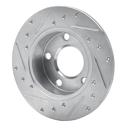 R1 Concepts R1 98-01 Audi A6 Quattro Rear Right Drilled & Slotted Silver Brake Rotor