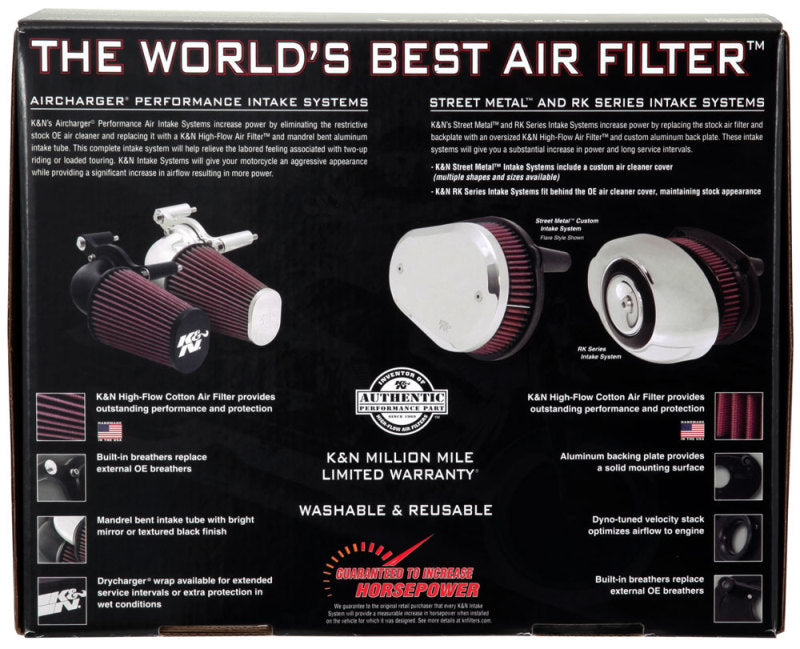 K&N Engineering K&N FIPK H/D Touring Models 2017 Chrome Performance Air Intake System