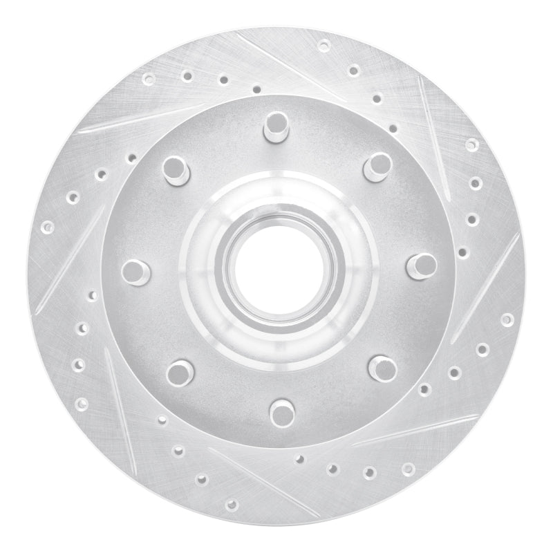 R1 Concepts R1 71-95 Chevrolet G30 Front Right Drilled & Slotted Silver Brake Rotor