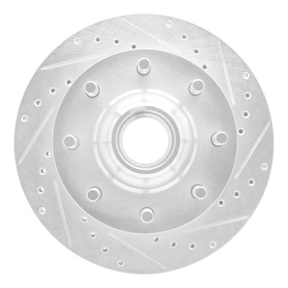 R1 Concepts R1 71-95 Chevrolet G30 Front Right Drilled & Slotted Silver Brake Rotor