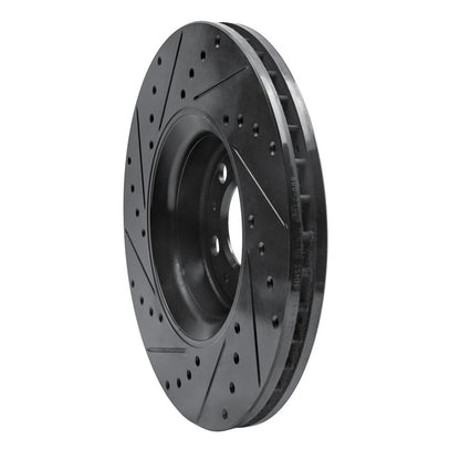 R1 Concepts R1 03-09 Volvo XC90 Front Right Drilled & Slotted Black Brake Rotor