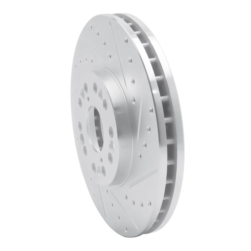R1 Concepts R1 92-10 Lexus IS300 Front Right Drilled & Slotted Silver Brake Rotor