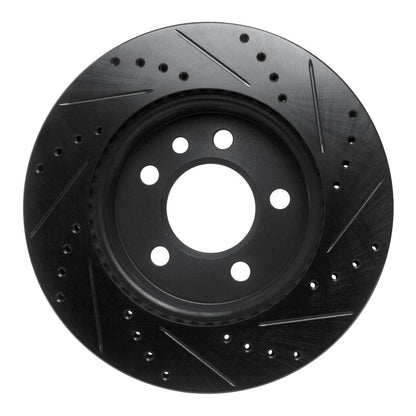 R1 Concepts R1 10-17 Volkswagen AMAROK (Mexico) Front Left Drilled & Slotted Black Brake Rotor