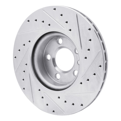 R1 Concepts R1 01-03 Volkswagen EuroVan Front Left Drilled & Slotted Silver Brake Rotor