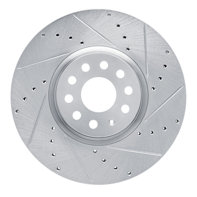R1 Concepts R1 18-25 Volkswagen ATLAS Front Right Drilled & Slotted Silver Brake Rotor