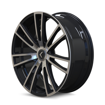 Kraze Wheels Kraze KR183 Spectra 22x8.5 / 5x110/127 BP / 38mm Offset / 72.62mm Hub Gloss Black Machined Wheel