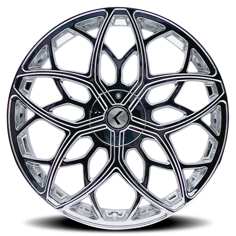 Kraze Wheels Kraze KR184 Ricochet 22x8.5 / 5x115/120 BP / 38mm Offset / 74.1mm Hub Chrome Wheel