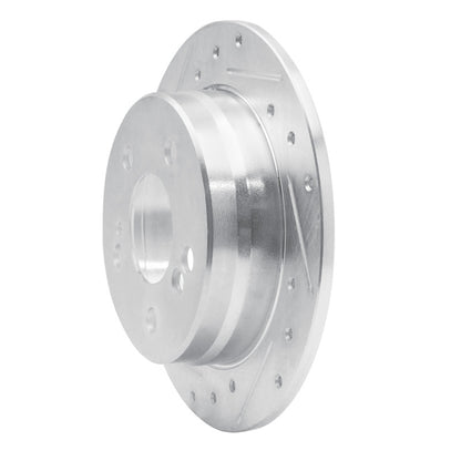 R1 Concepts R1 83-95 Mercedes-Benz E300 Rear Left Drilled & Slotted Silver Brake Rotor