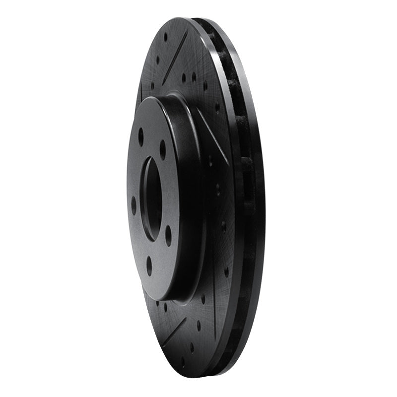 R1 Concepts R1 95-99 Dodge Neon (USA/Canada) Front Left Drilled & Slotted Black Brake Rotor