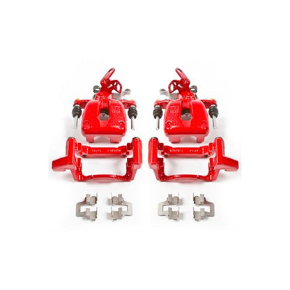 PowerStop Power Stop 08-09 Audi A3 Rear Red Calipers w/Brackets - Pair