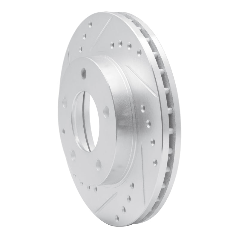 R1 Concepts R1 93-03 Ford Probe Front Left Drilled & Slotted Silver Brake Rotor
