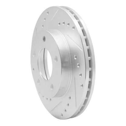 R1 Concepts R1 93-03 Ford Probe Front Left Drilled & Slotted Silver Brake Rotor