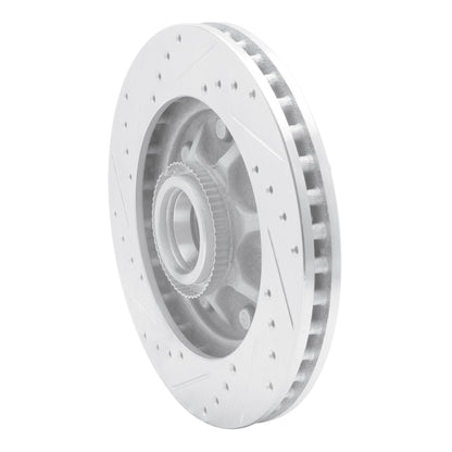R1 Concepts R1 97-04 Ford F-150 RWD Front Right Drilled & Slotted Silver Brake Rotor
