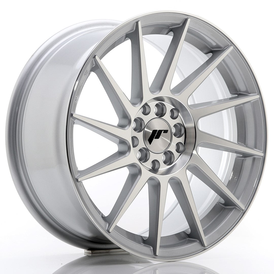 JR Wheels JR22178043573SM - JR22 17x8 ET35 4x100/114 Silver Machined Face