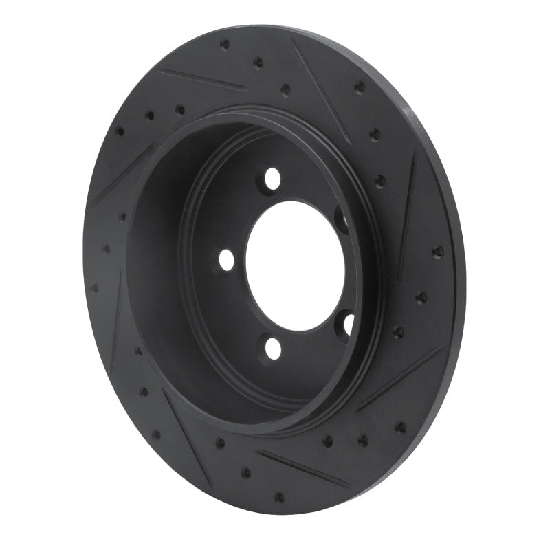 R1 Concepts R1 02-10 Ford Explorer Rear Left Drilled & Slotted Black Brake Rotor