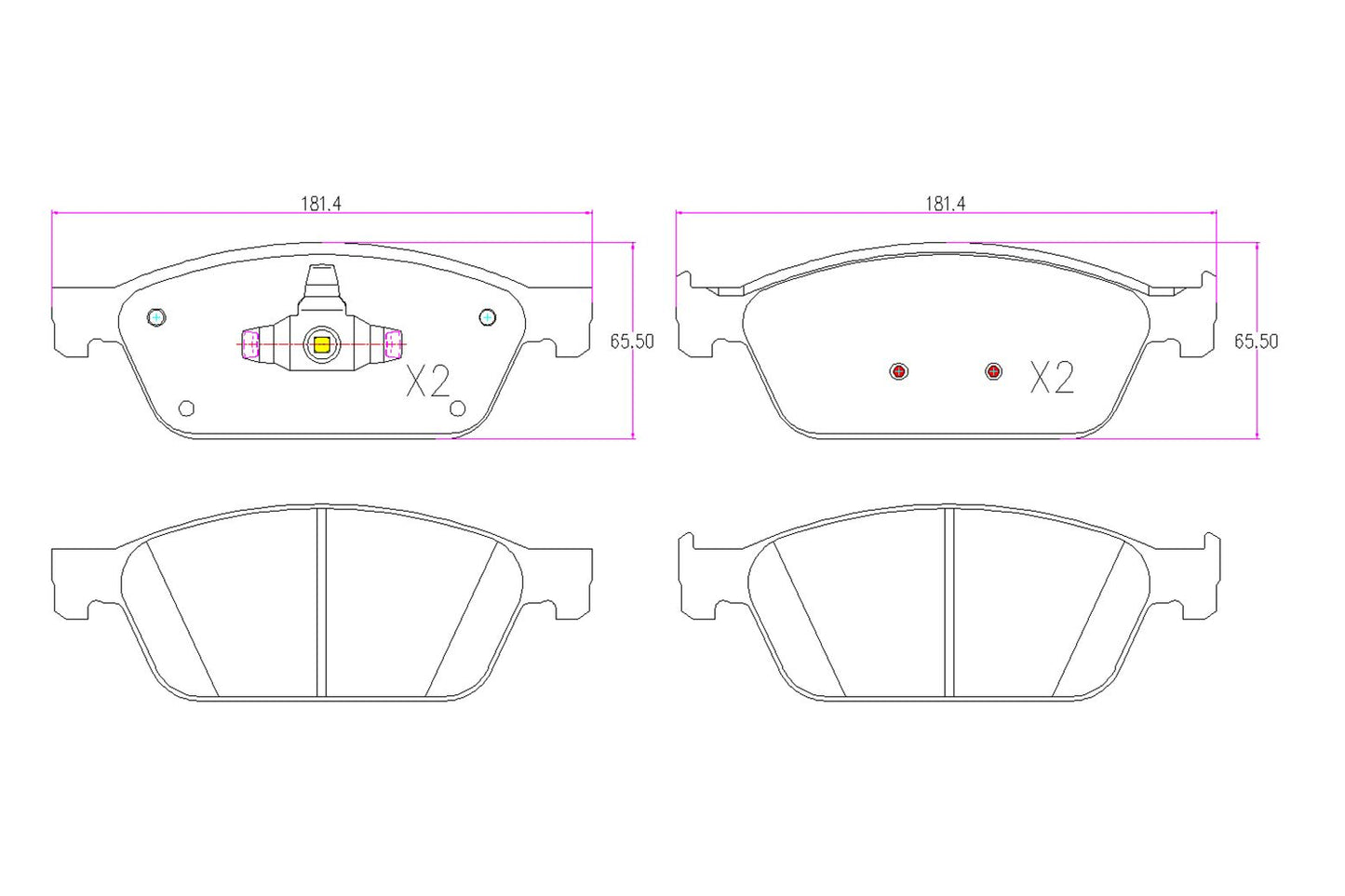 BOGAP F8210511 Brake Pad Set, Disc Brake