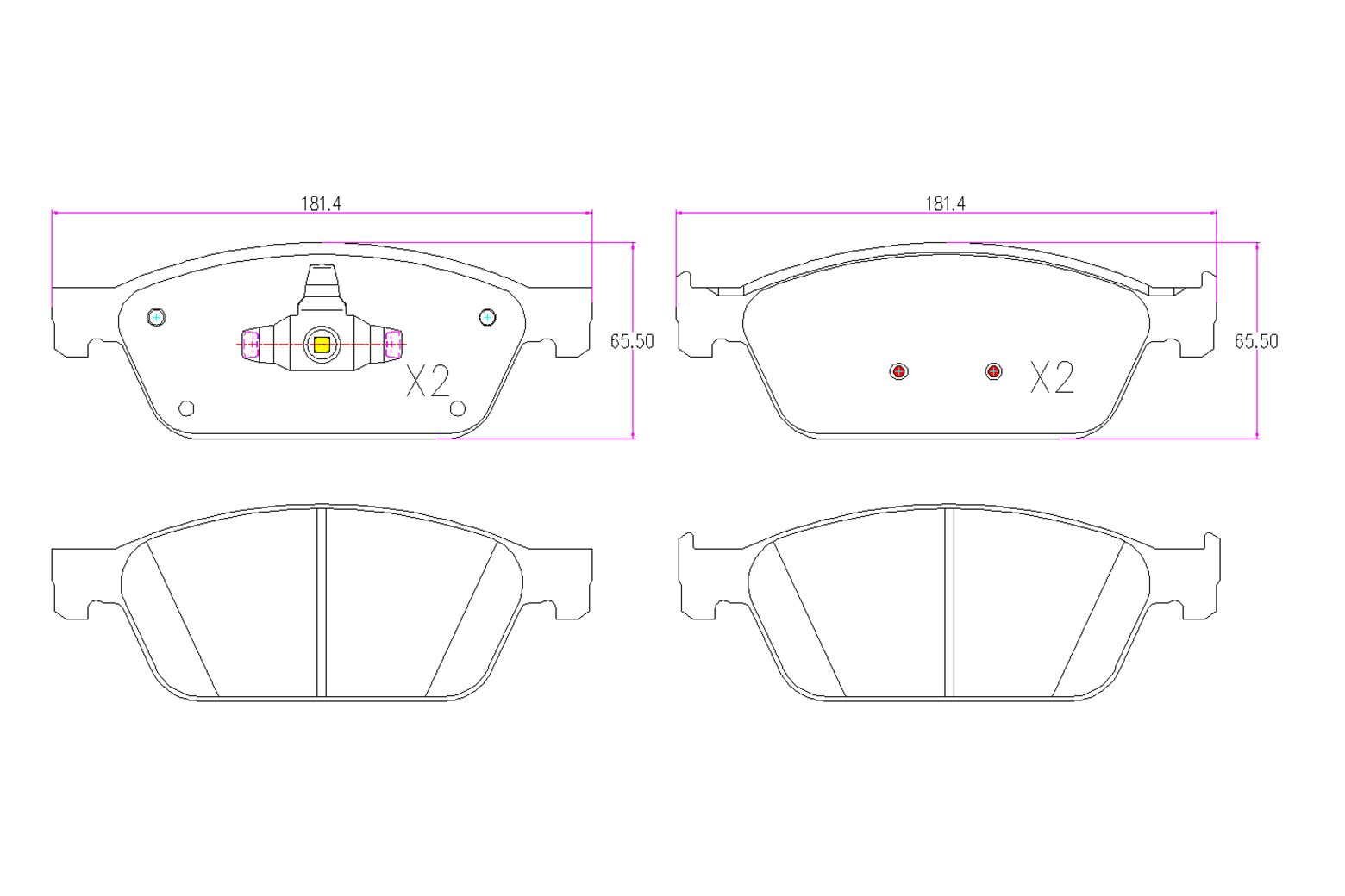 BOGAP F8210511 Brake Pad Set, Disc Brake