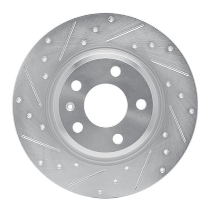 R1 Concepts R1 08-25 Audi Q5 (USA/Canada Excl Hybrid) Rear Left Drilled & Slotted Silver Brake Rotor