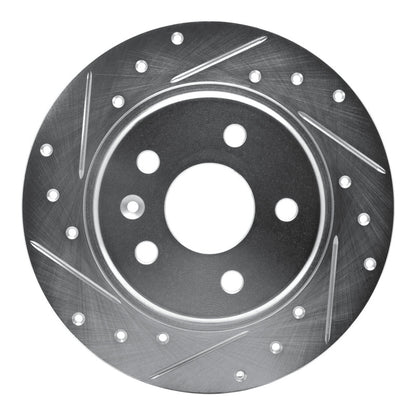 R1 Concepts R1 16-23 Chevrolet BOLT EV Rear Left Drilled & Slotted Silver Brake Rotor