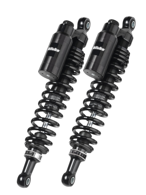 Bitubo Suspension Bitubo WMT0 Twinshocks Adj.: Spring Preload, Reb., Comp., Length 390mm, Piggyback Tank Dark Edition