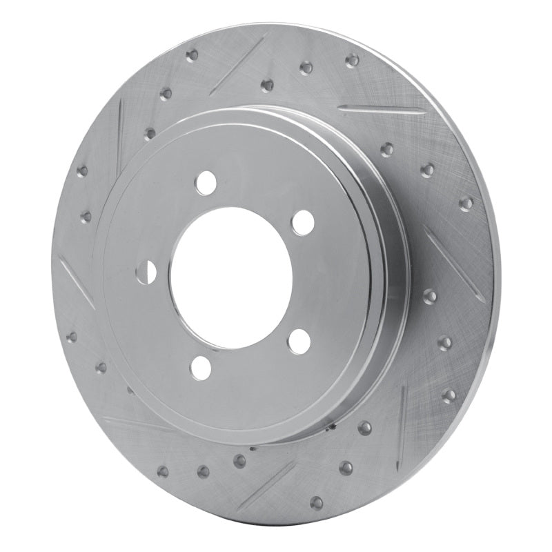 R1 Concepts R1 02-10 Ford Explorer Sport Trac Rear Left Drilled & Slotted Silver Brake Rotor