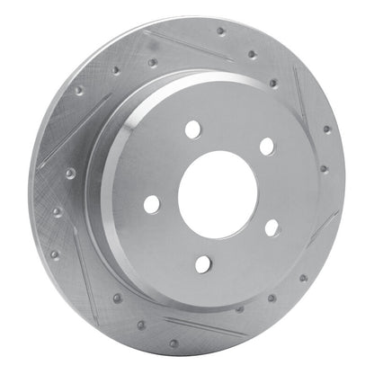 R1 Concepts R1 96-02 Ford Crown Victoria Rear Right Drilled & Slotted Silver Brake Rotor