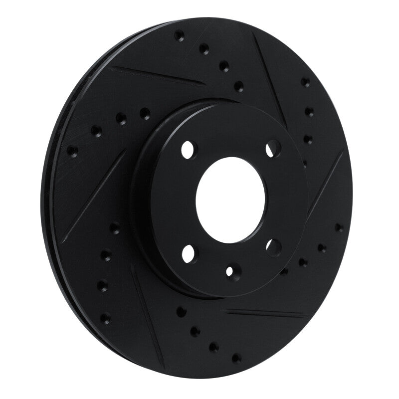 R1 Concepts R1 16-22 Chevrolet SPARK (USA/Canada) Front Right Drilled & Slotted Black Brake Rotor