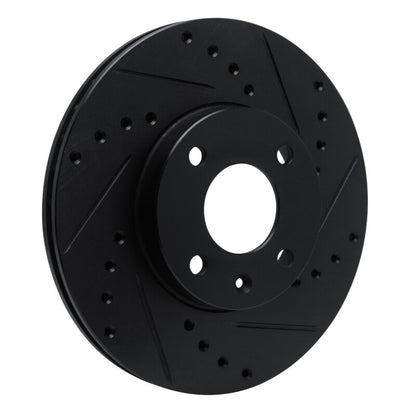 R1 Concepts R1 16-22 Chevrolet SPARK (USA/Canada) Front Right Drilled & Slotted Black Brake Rotor