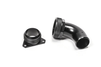 Radium Engineering FCST-X 3-Bolt Remote Mount Fill Neck - 24AN Elbow - 1.5in Barb