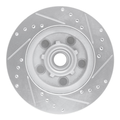 R1 Concepts R1 1970-1981 Buick Estate Wagon Front Left Drilled & Slotted Silver Brake Rotor