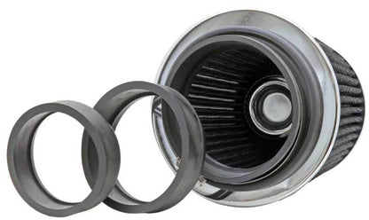 K&N Engineering K&N Universal Filter Chrome Round Tapered White - 4in Flange ID x 1.125in Flange Length x 5.5in H