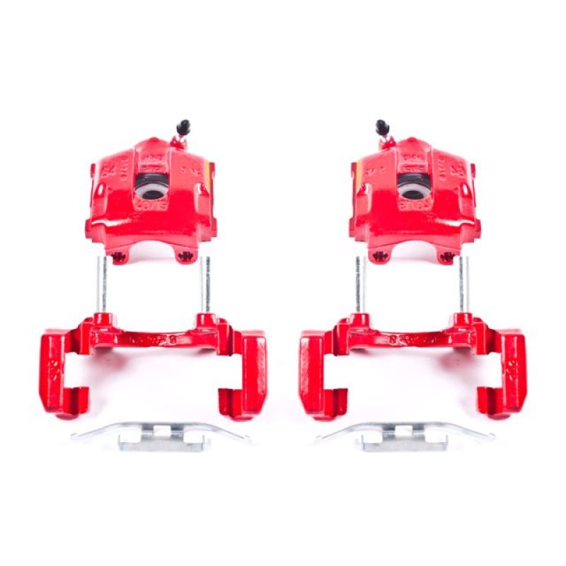 PowerStop Power Stop 01-05 BMW 320i Rear Red Calipers w/Brackets - Pair