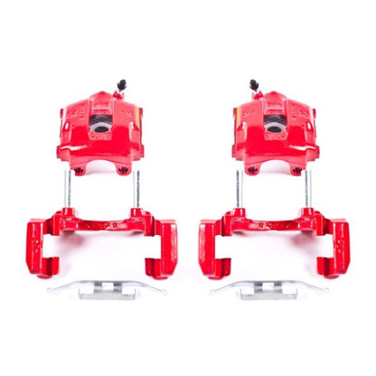 PowerStop Power Stop 01-05 BMW 320i Rear Red Calipers w/Brackets - Pair