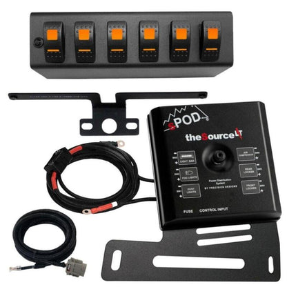 sPOD 07-08 Jeep Wrangler JK SourceLT w/Blue LED Switch Panel