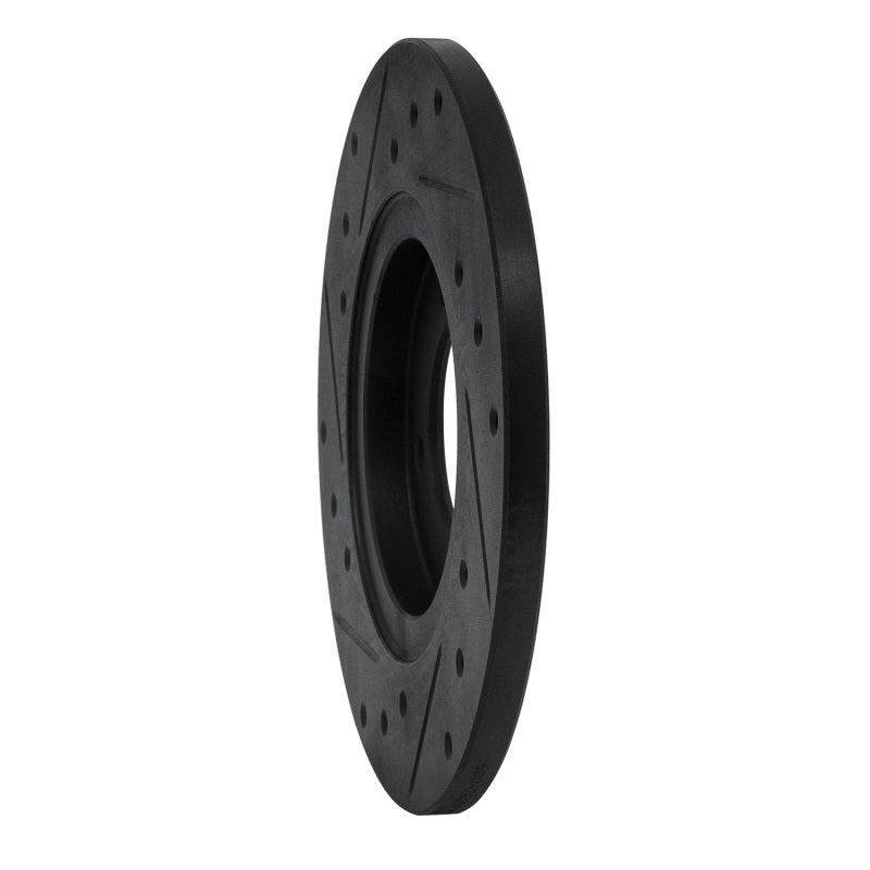 R1 Concepts R1 80-83 Toyota Corolla (US/Canada) Front Right Drilled & Slotted Black Brake Rotor