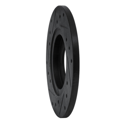 R1 Concepts R1 80-83 Toyota Corolla (US/Canada) Front Right Drilled & Slotted Black Brake Rotor