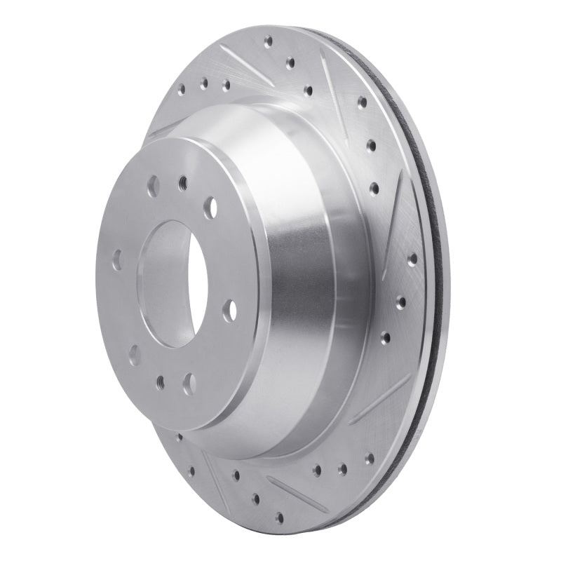 R1 Concepts R1 02-09 Buick Rainier Rear Right Drilled & Slotted Silver Brake Rotor