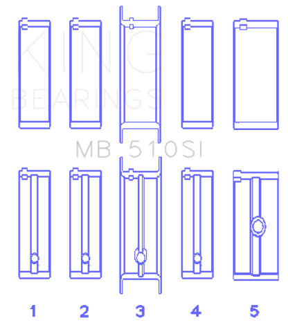 King Engine Bearings Chrysler 360 Main Bearing Set