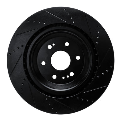 R1 Concepts R1 19-25 Cadillac Escalade Front Left Drilled & Slotted Black Brake Rotor