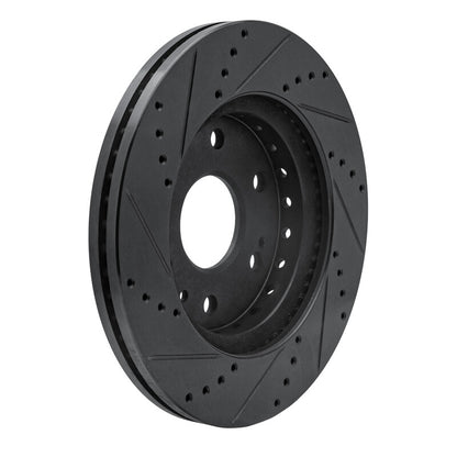 R1 Concepts R1 09-20 Chevrolet TAHOE Front Right Drilled & Slotted Black Brake Rotor