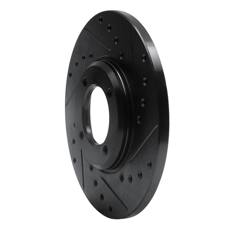 R1 Concepts R1 63-86 Ford Cortina Front Right Drilled & Slotted Black Brake Rotor