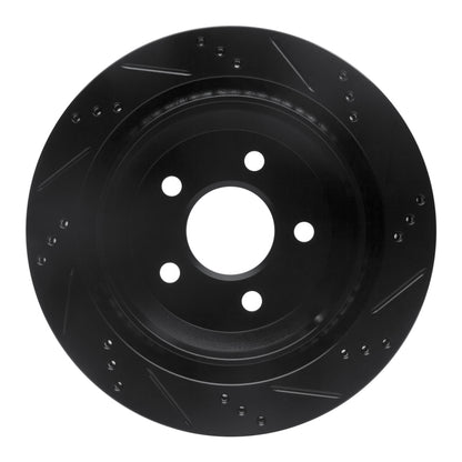 R1 Concepts R1 98-02 Chevrolet Camaro Rear Left Drilled & Slotted Black Brake Rotor