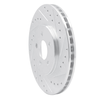 R1 Concepts R1 95-06 Chrysler Cirrus Front Right Drilled & Slotted Silver Brake Rotor