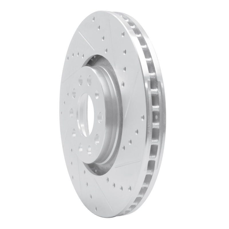 R1 Concepts R1 98-09 Audi A4 (USA/Canada) Front Right Drilled & Slotted Silver Brake Rotor