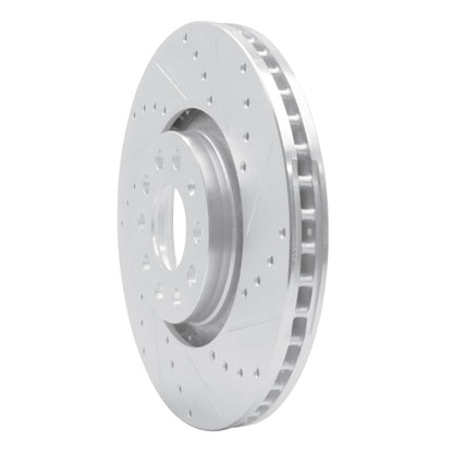R1 Concepts R1 98-09 Audi A4 (USA/Canada) Front Right Drilled & Slotted Silver Brake Rotor