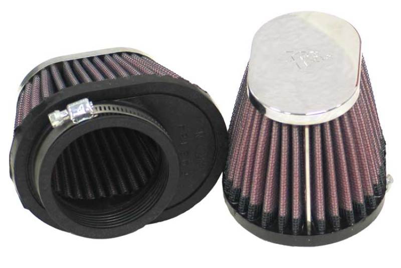 K&N Engineering K&N Universal Chrome Filter 2 1/8in FLG / 4in x 3in Bottom / 2in Top / 2 3/4in Height (2 Per Box)