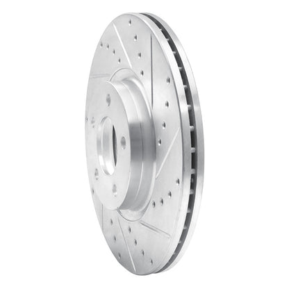 R1 Concepts R1 88-91 Mazda 929 Front Right Drilled & Slotted Silver Brake Rotor