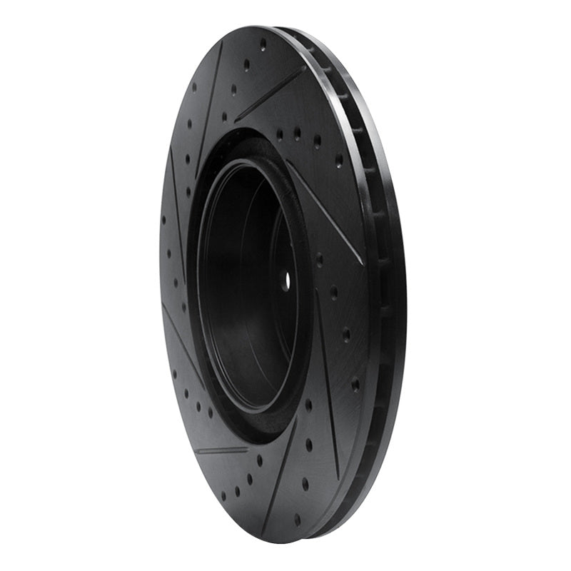 R1 Concepts R1 12-20 BMW M240I Coupe & Convertible Rear Right Drilled & Slotted Black Brake Rotor