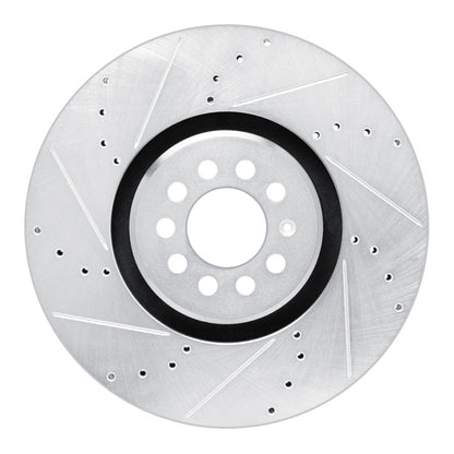 R1 Concepts R1 04-06 Audi TT Quattro Left Front Drilled & Slotted Silver Brake Rotor