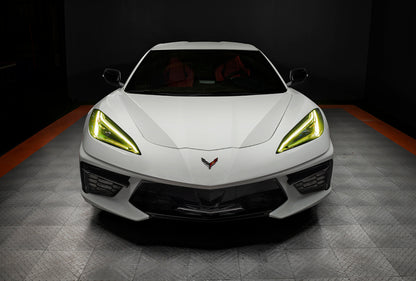 ORACLE Lighting Oracle 20-21 Chevy Corvette C8 RGB+A Headlight DRL Upgrade Kit - ColorSHIFT - RF